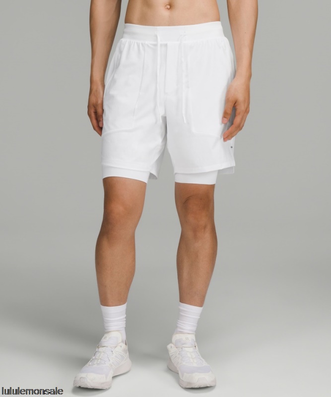 Lululemon Deutschland DELULU835 | Lululemon Deutschland Weiße Lizenz Zum Trainieren Gefüttert Kurz 7
